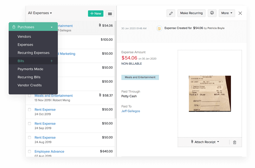 Accounts payable with business accounting tool - Zoho Books