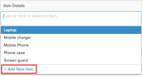 Items in purchase order