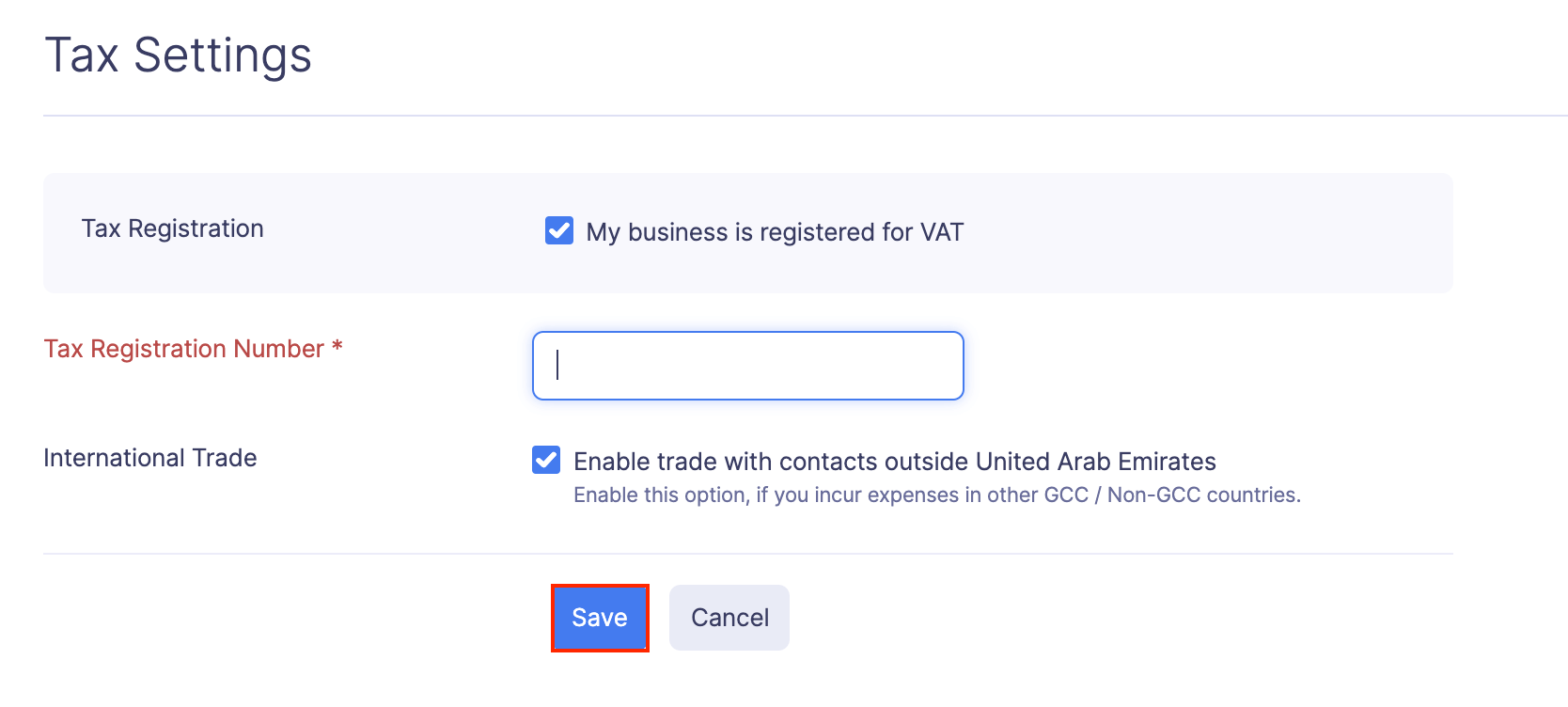 Enable VAT