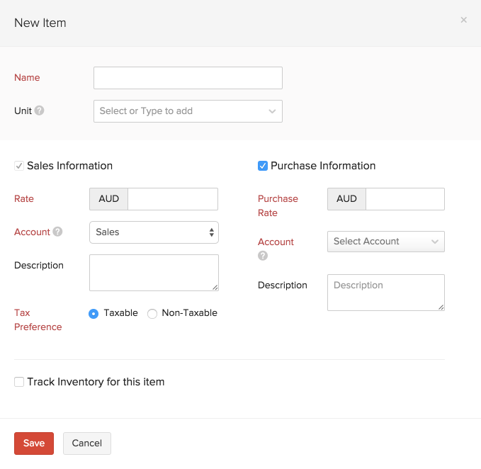 items in purchase order