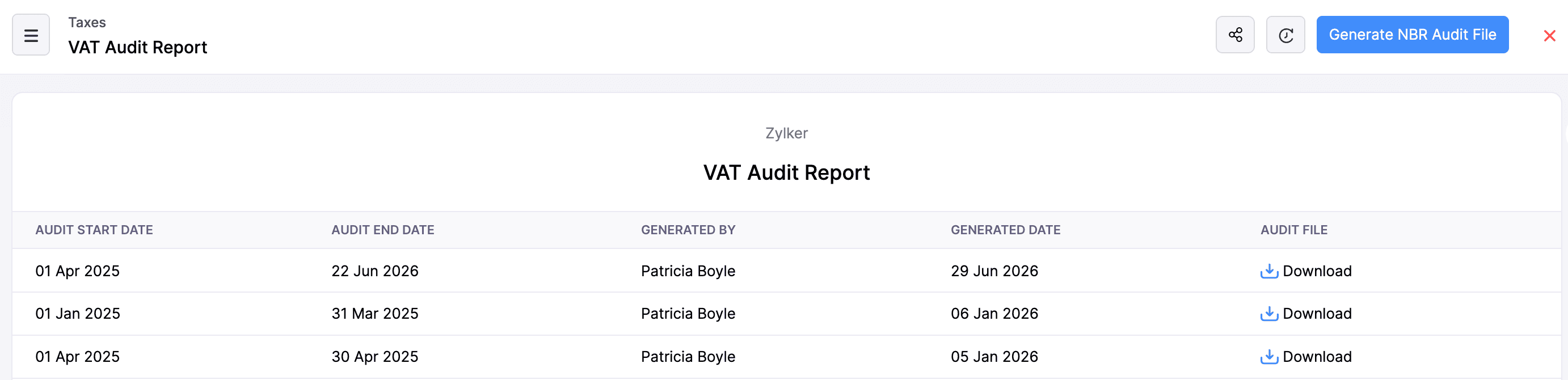 Tax Reports