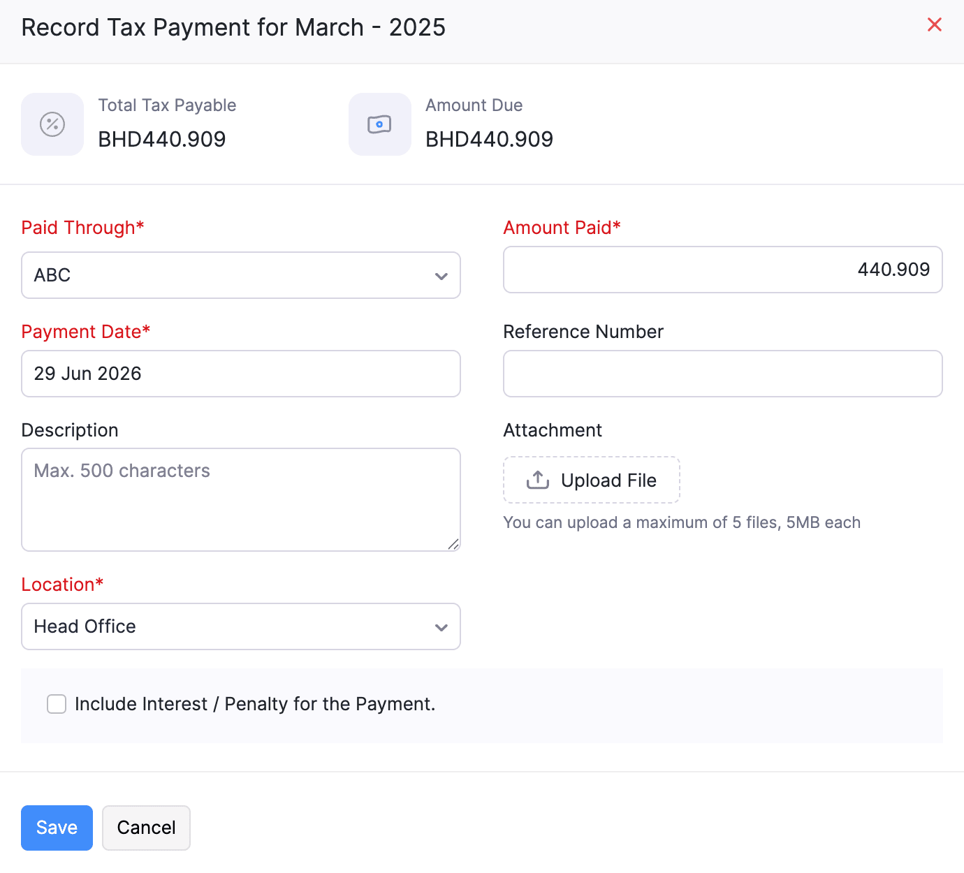 Tax Reports