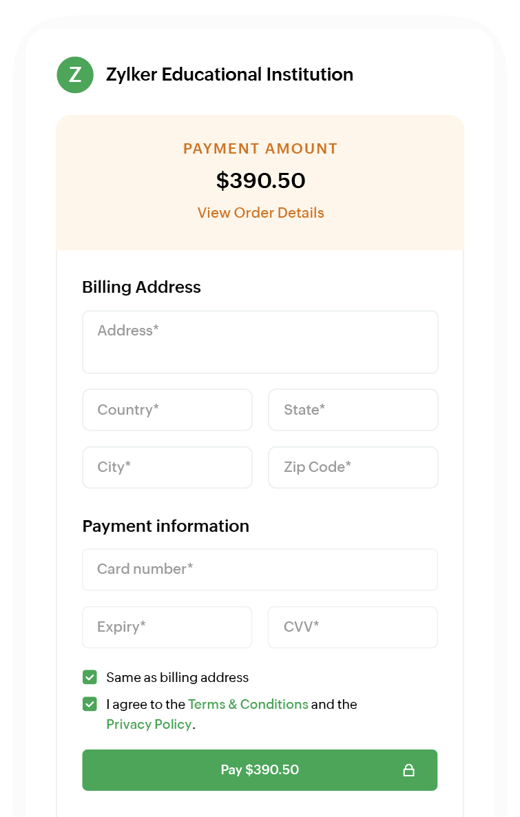 Preview of pricing widget