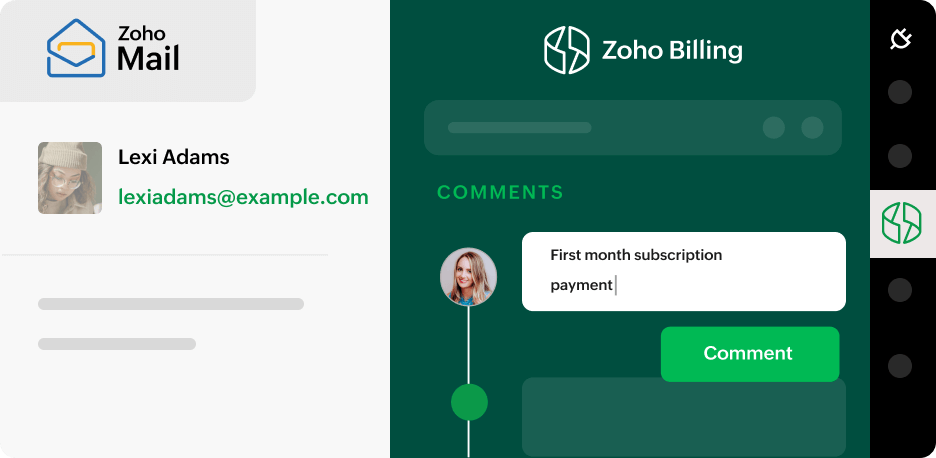 Add comments to transaction progress details | Zoho Billing