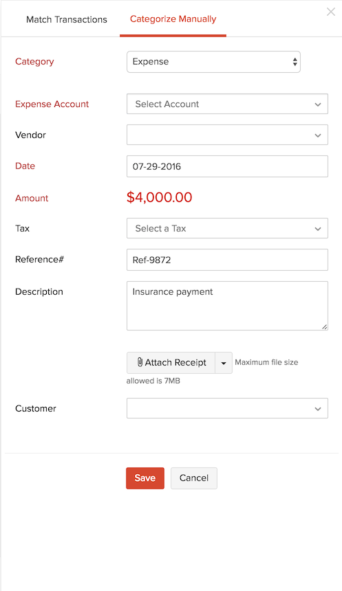 Details for Categorizing