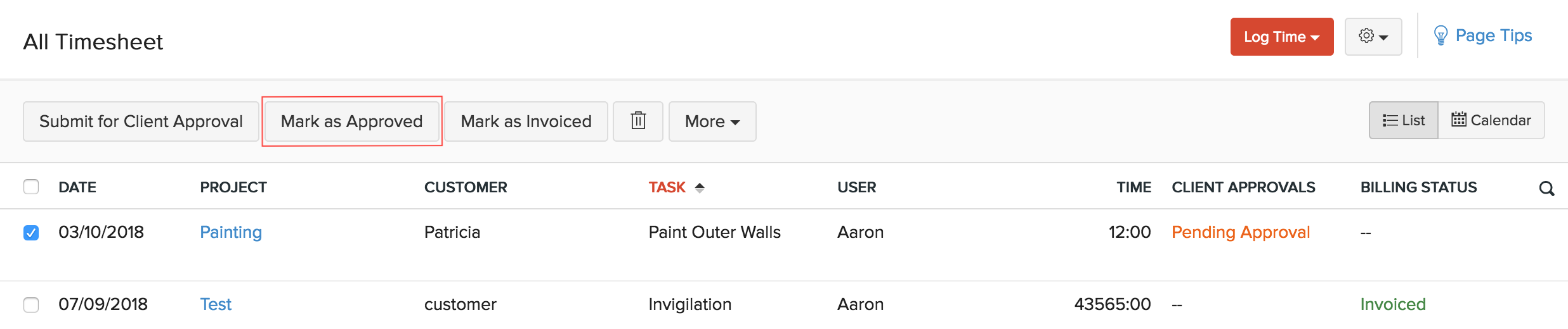Approve Client Approval