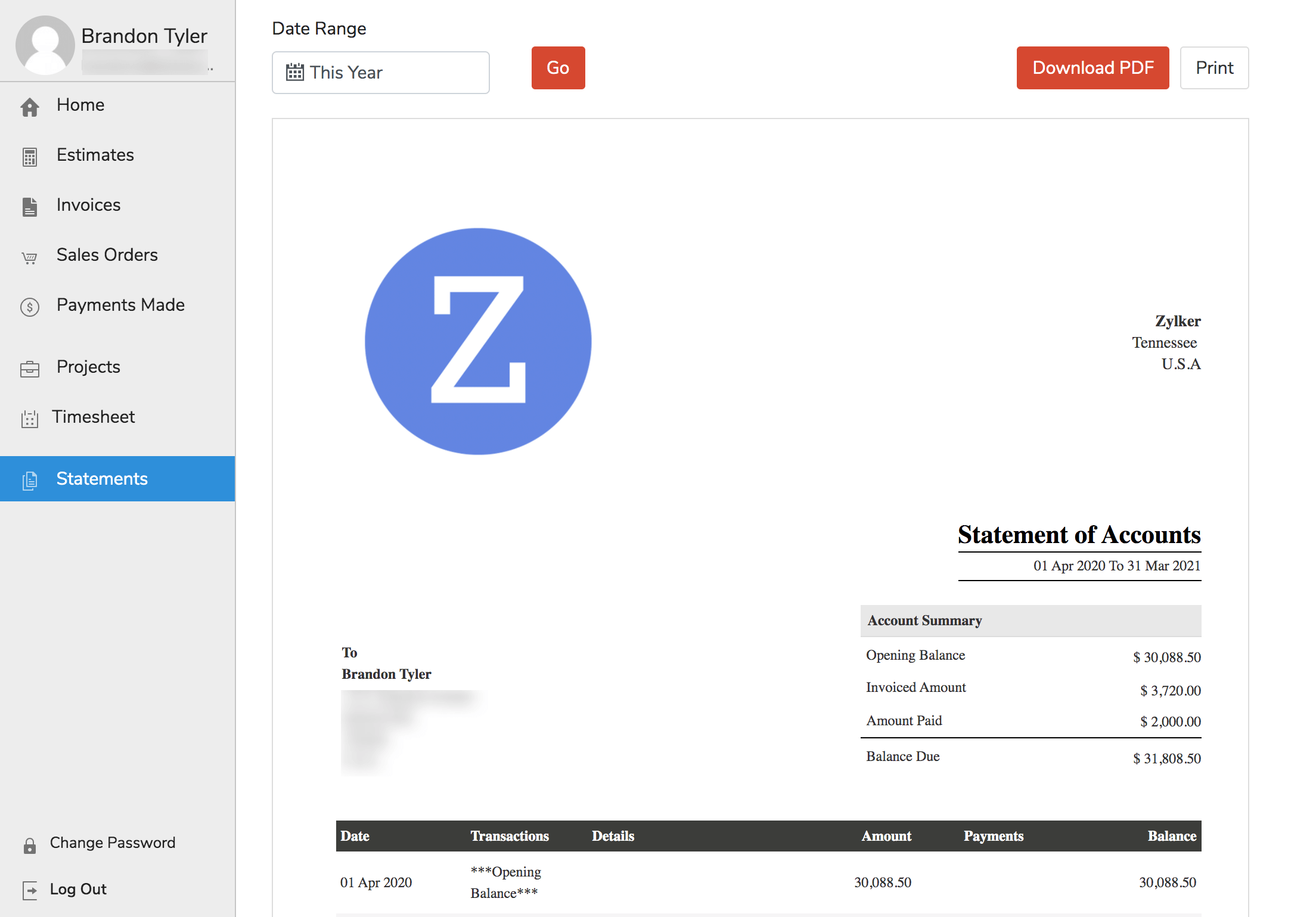 Statement of Accounts