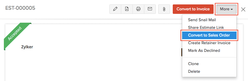 Convert to Sales Order