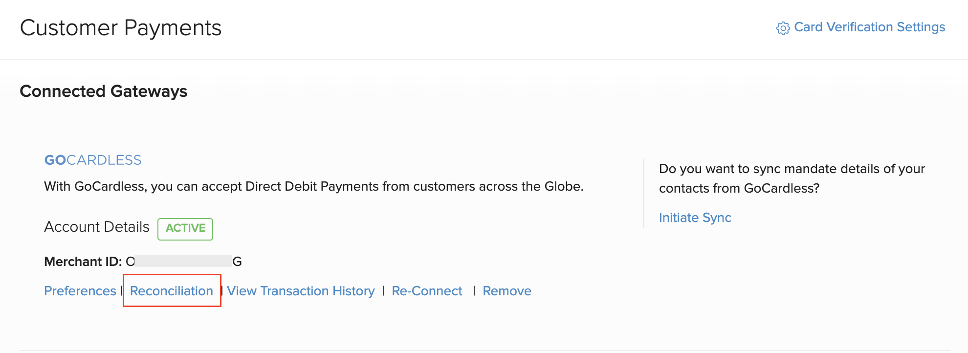 Banking-configuration