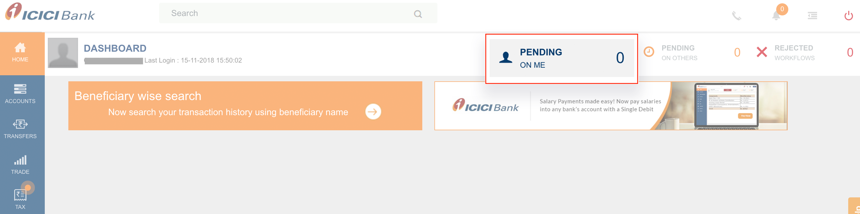 CIB Portal Dashboard