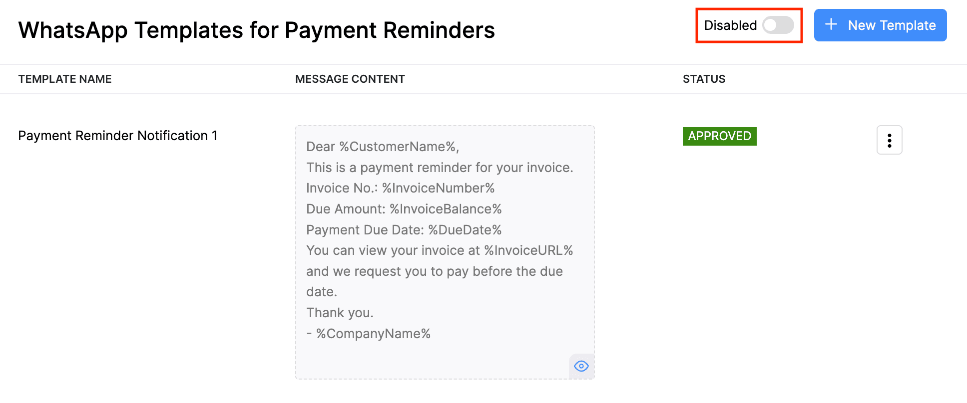 Payment Reminders