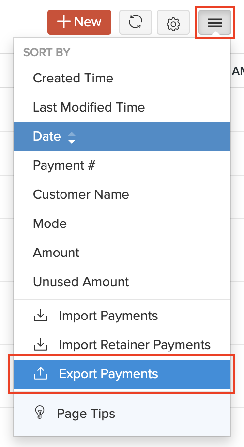 Export Payments Received