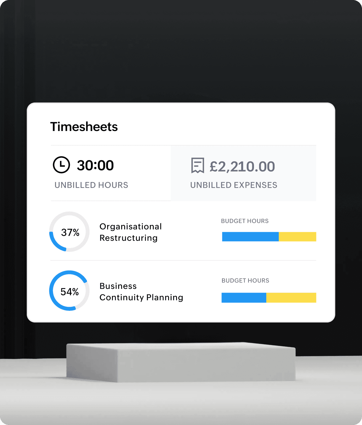 Track billable hours with timesheets
