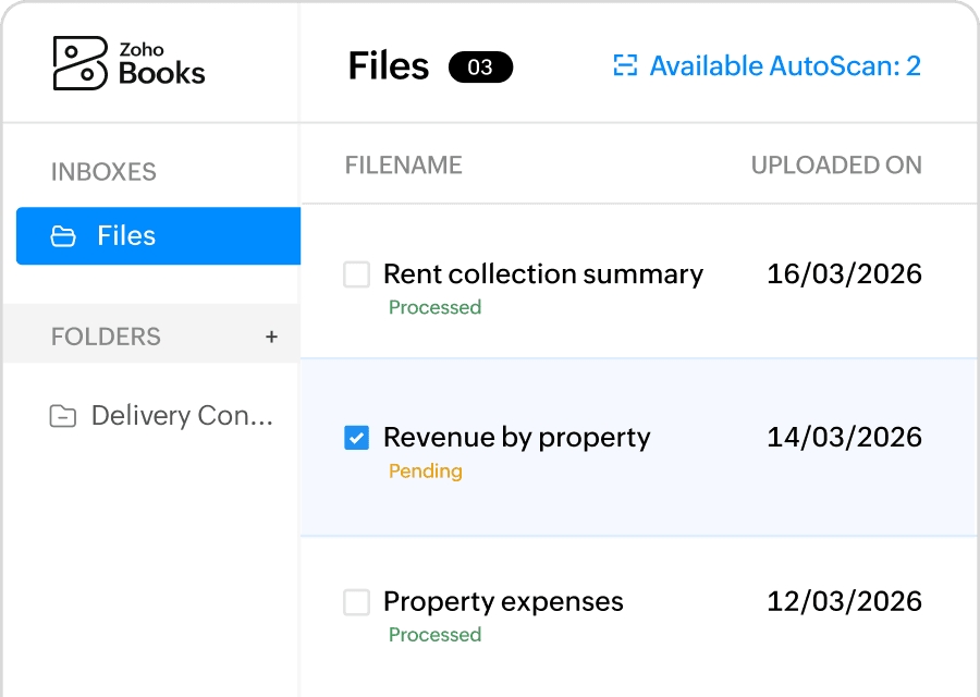 House all your documents in Zoho&nbsp;Books
