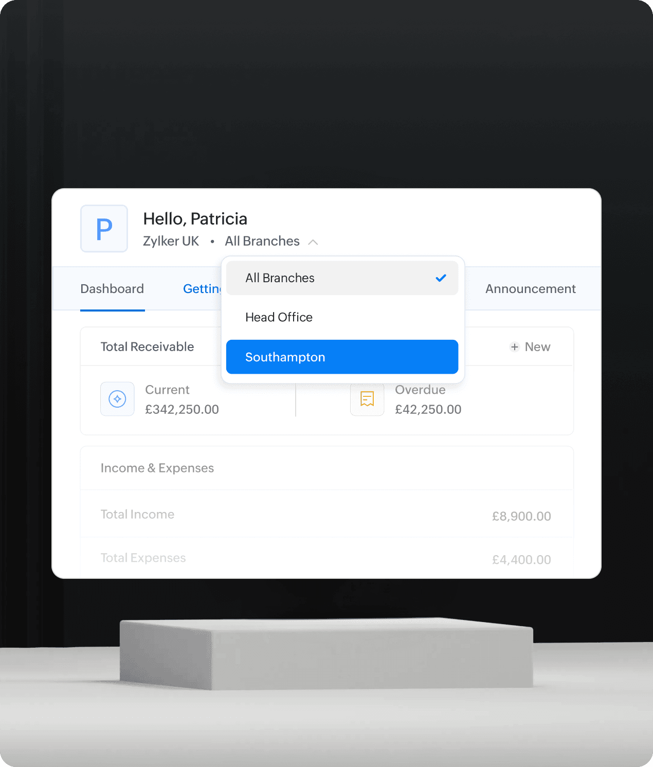 Multi-location financial control