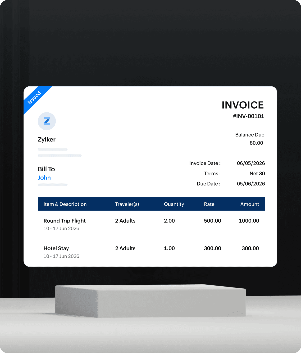 Make every invoice travel-ready