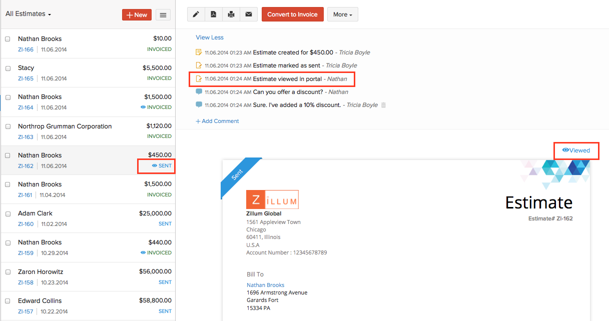 Viewed by Customer Notification