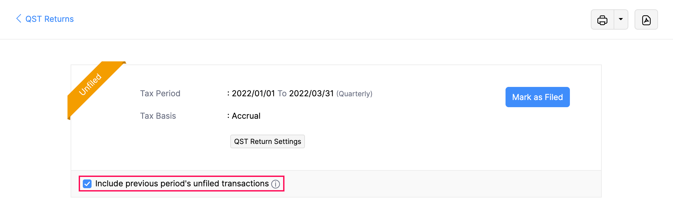 Include Previous Transactions