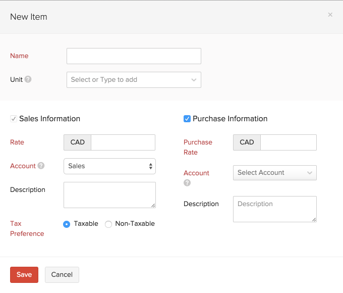 items in purchase order