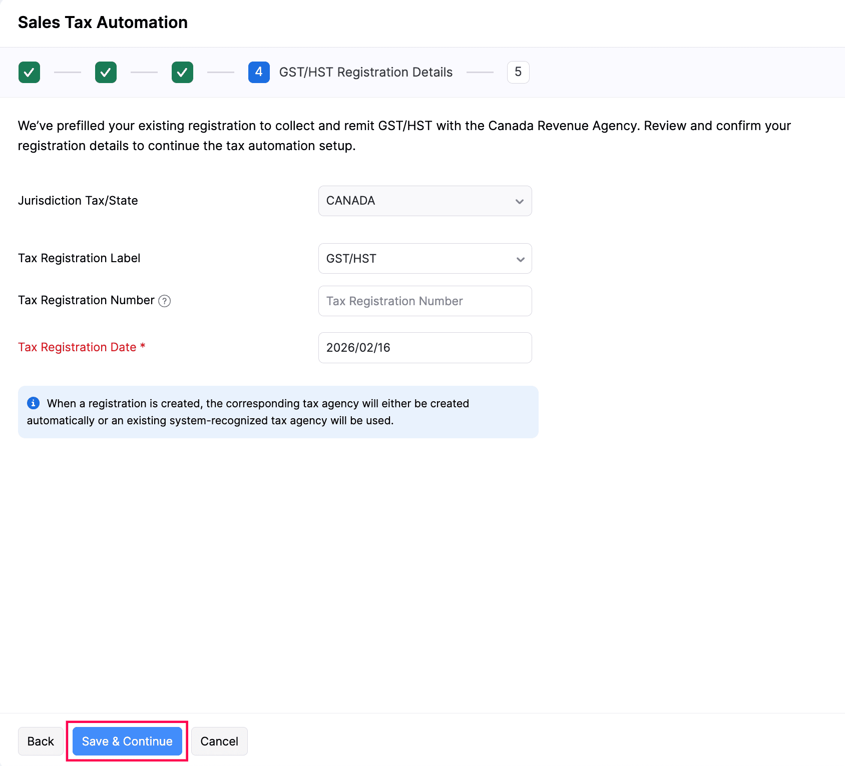 GST/HST Registration Details