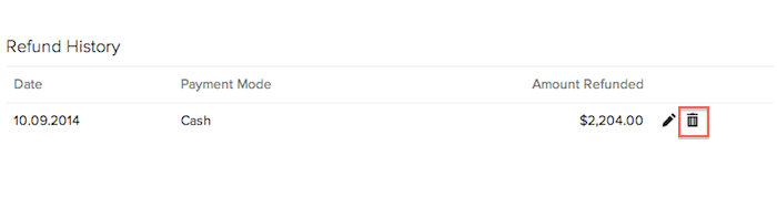 Deleting the payment