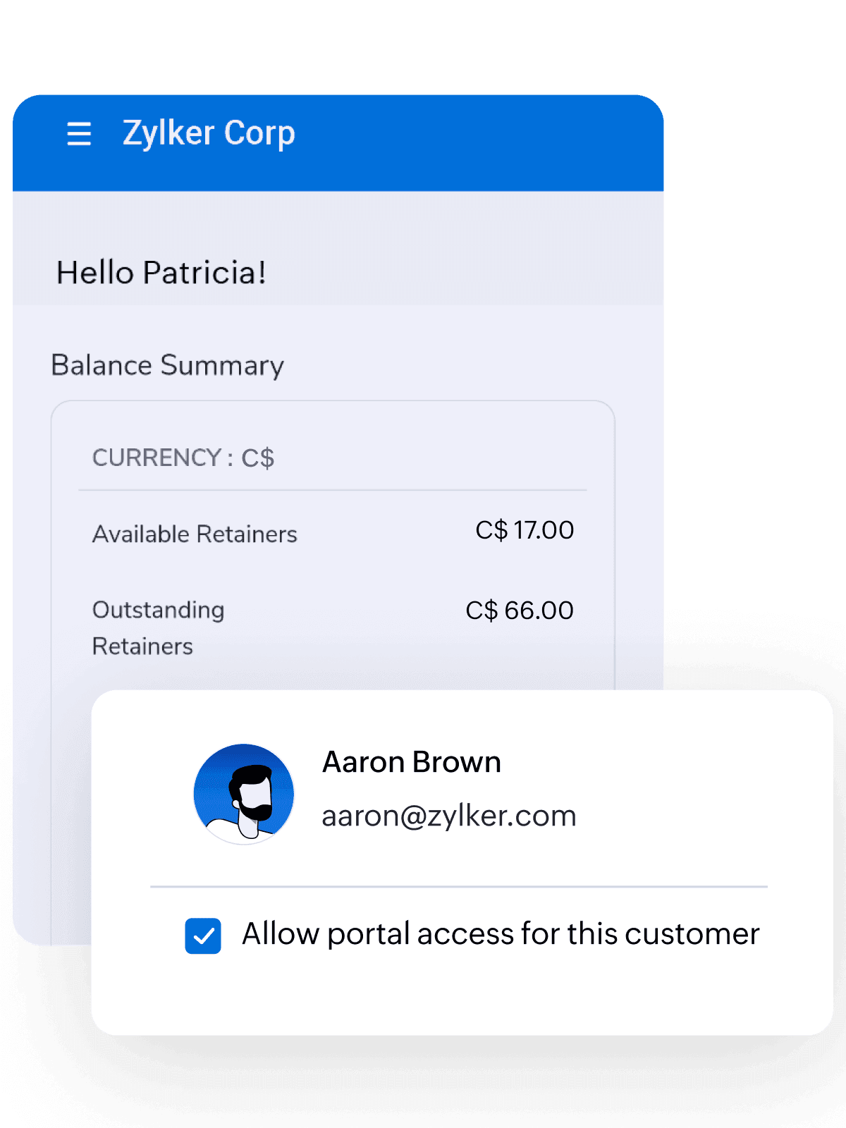 Customer & Vendor portal