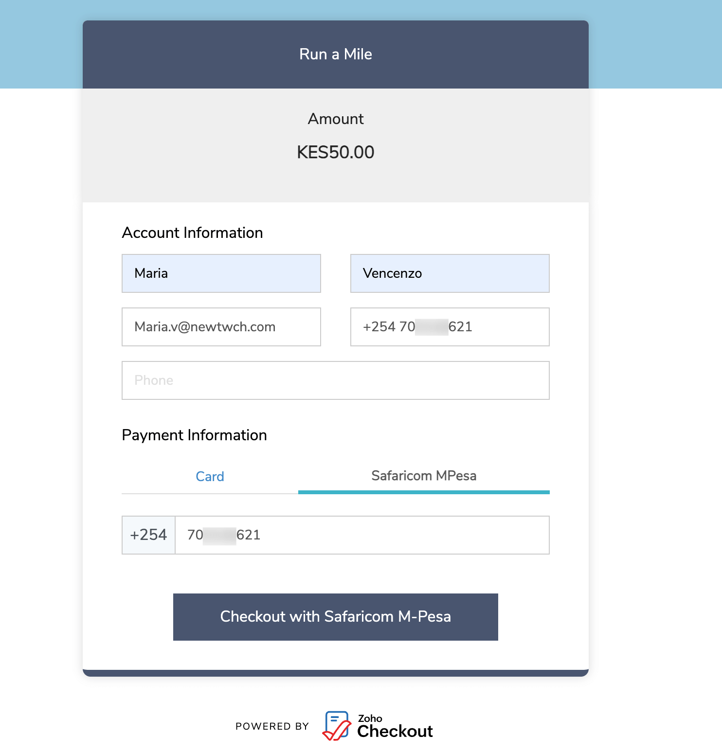 M-PESA Payments for Checkouts