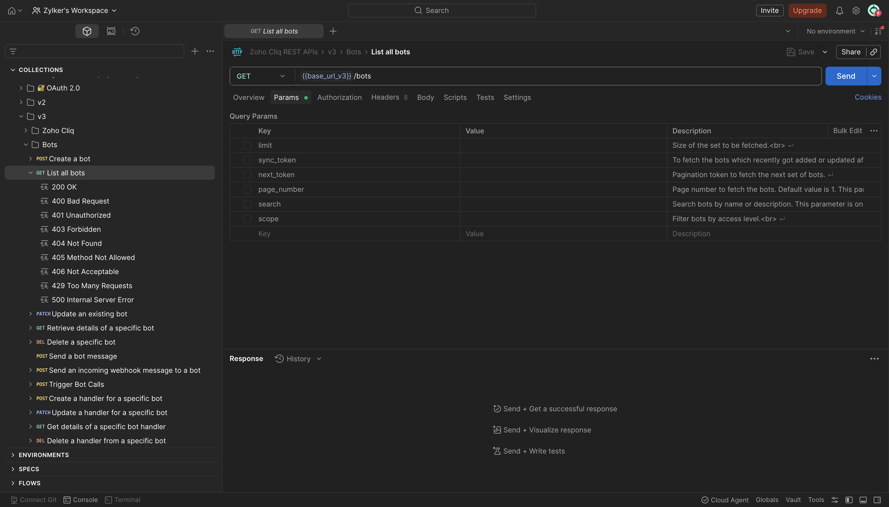 Making the first API call in Postman