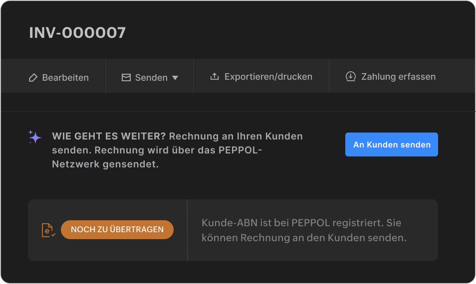 Vorbereitung der elektronischen Rechnungsstellung