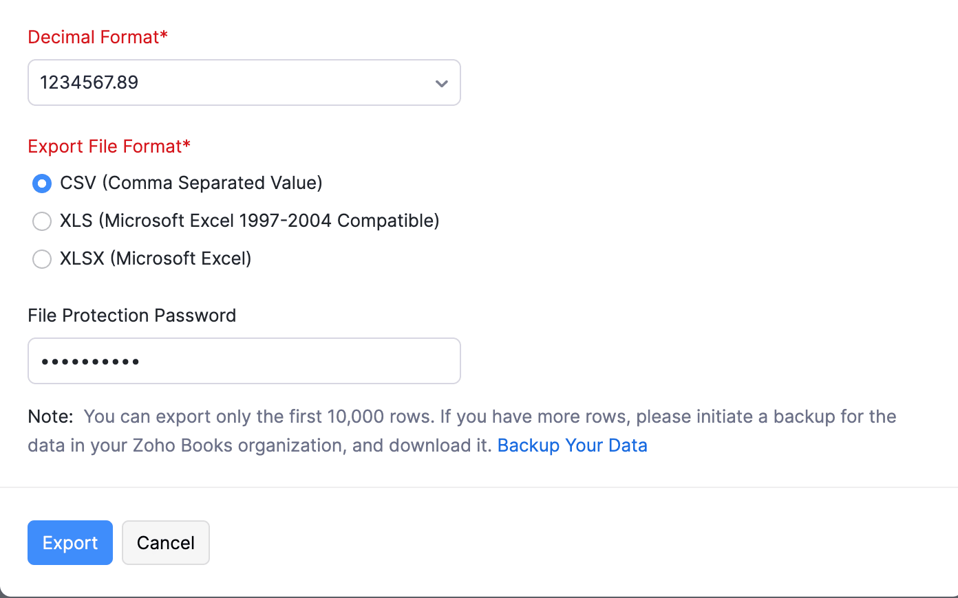 Export Current View Template