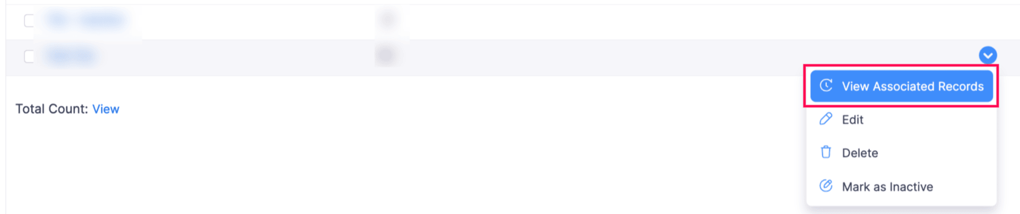 View Associated Records