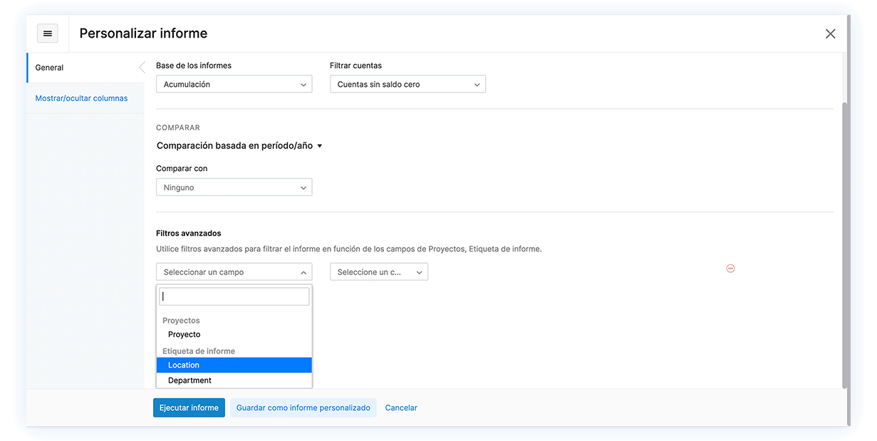 Etiquetas de informes para informes comerciales - Software de generación de informes de estados financieros | Zoho Books
