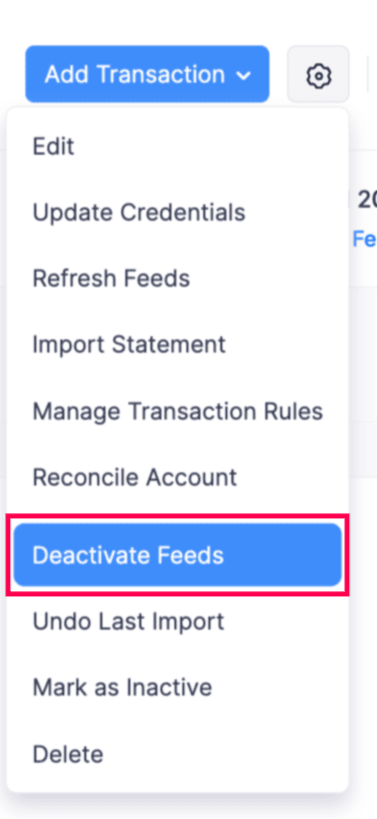 Banking Mexico - Deactivate Bank Feeds