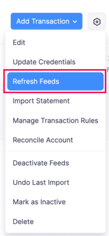 Banking Mexico - Refresh Bank Feeds