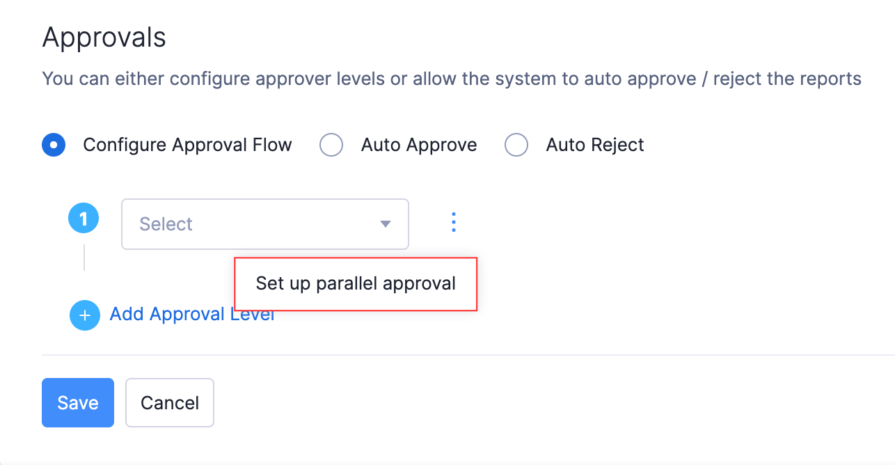 Set up parallel approval
