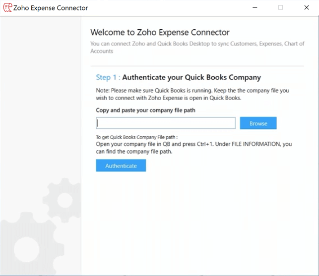 Authorize access to QuickBooks Desktop