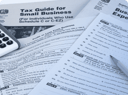 Tax guide documents and IRS forms