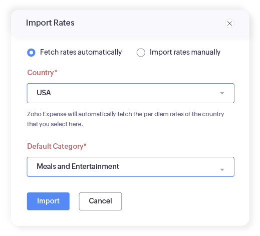 Auto import per diem rates and rules