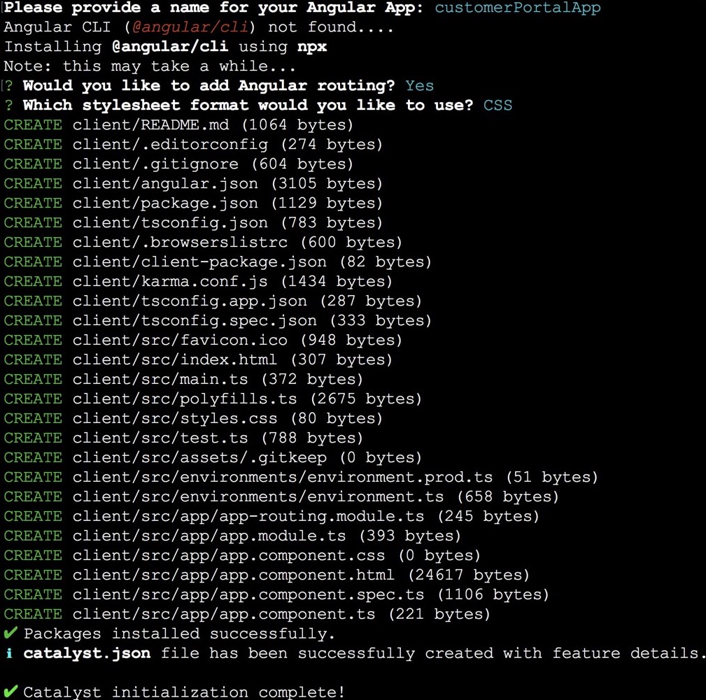 Initialize Client- Angular