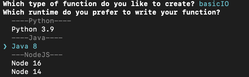 Set up Java Function