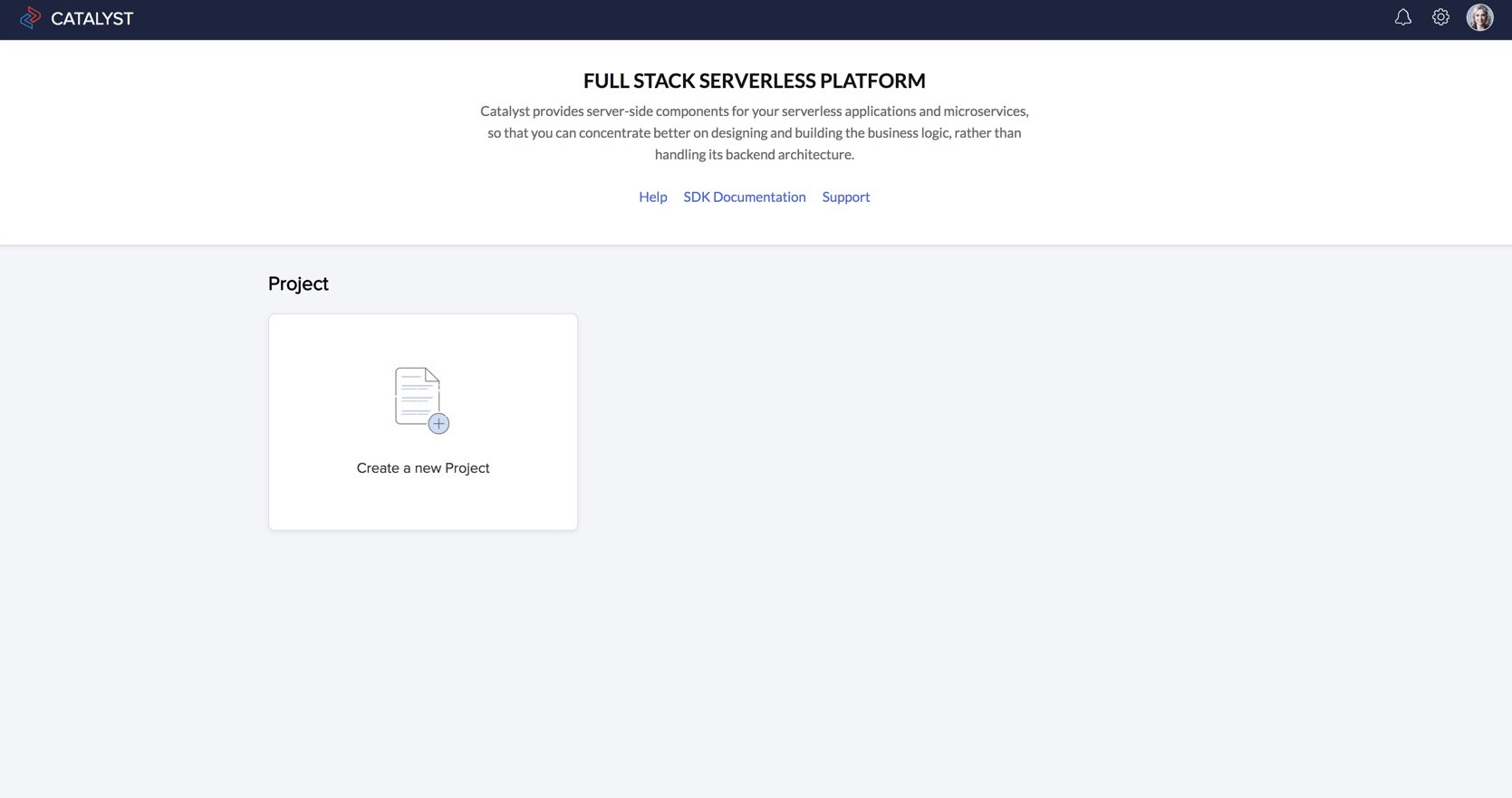 Catalyst Console- Index Page