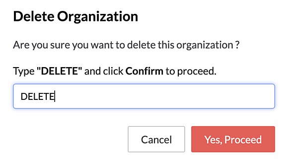 Delete Organization