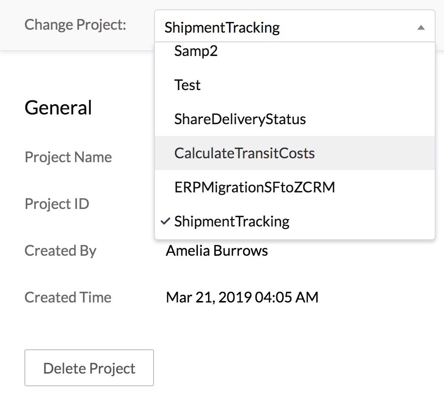 catalyst_console_general_change_project