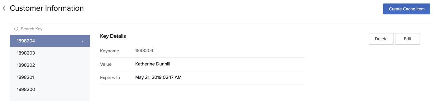 Cache- Delete a Cache Item