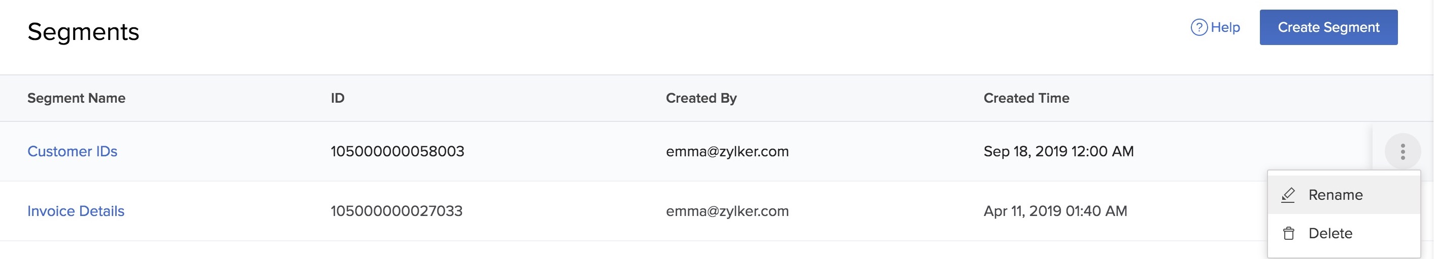 Cache- Rename a Segment