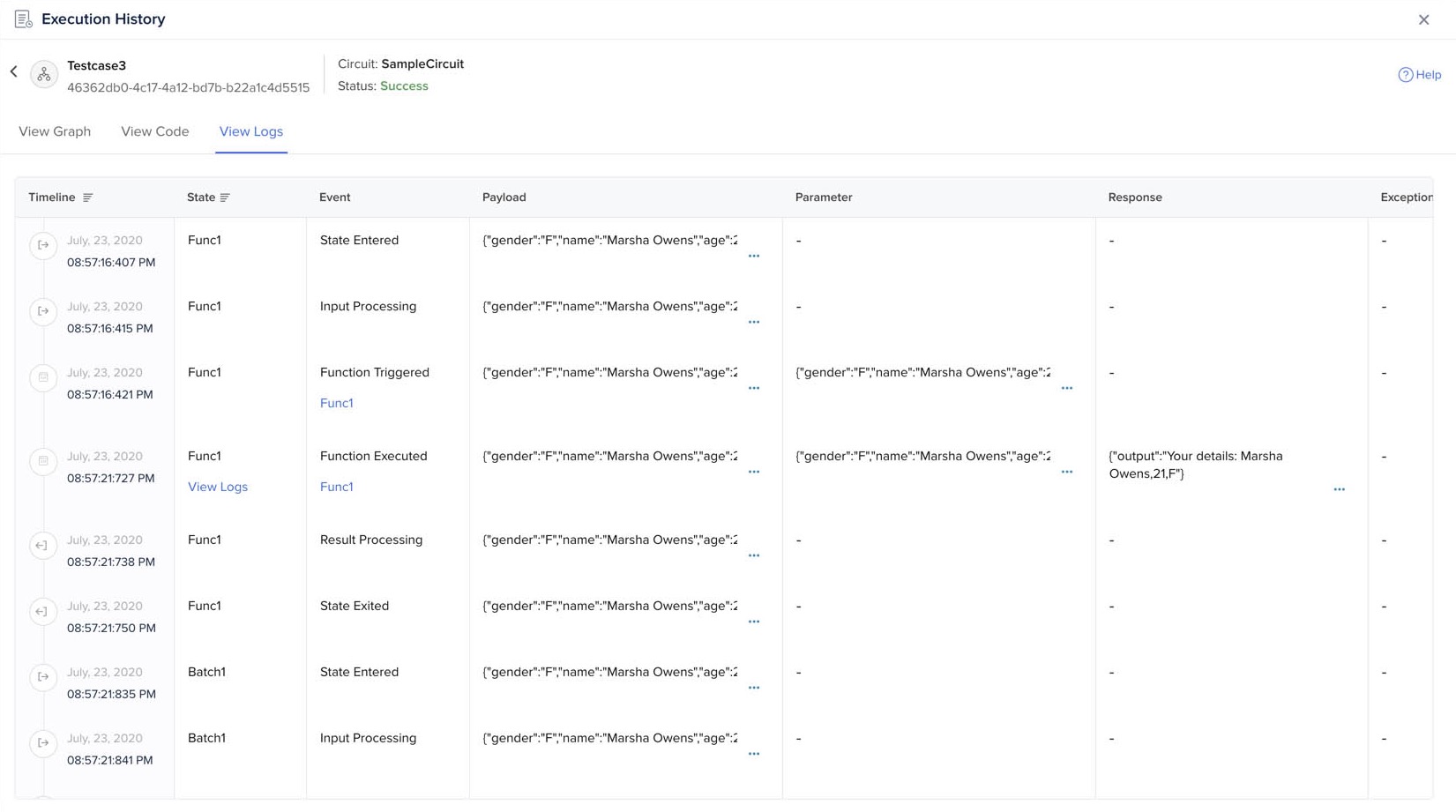 Circuits- Execute a Circuit