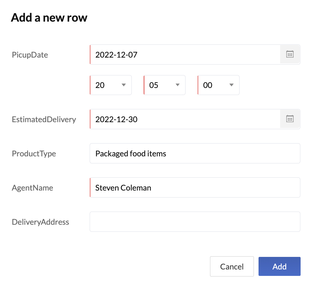 Data Store- Create a Record