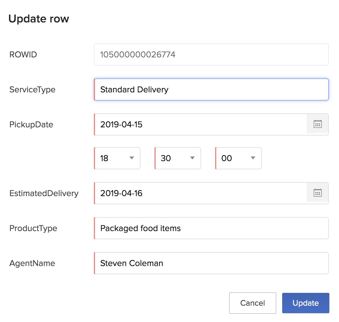 Data Store- Edit a Record