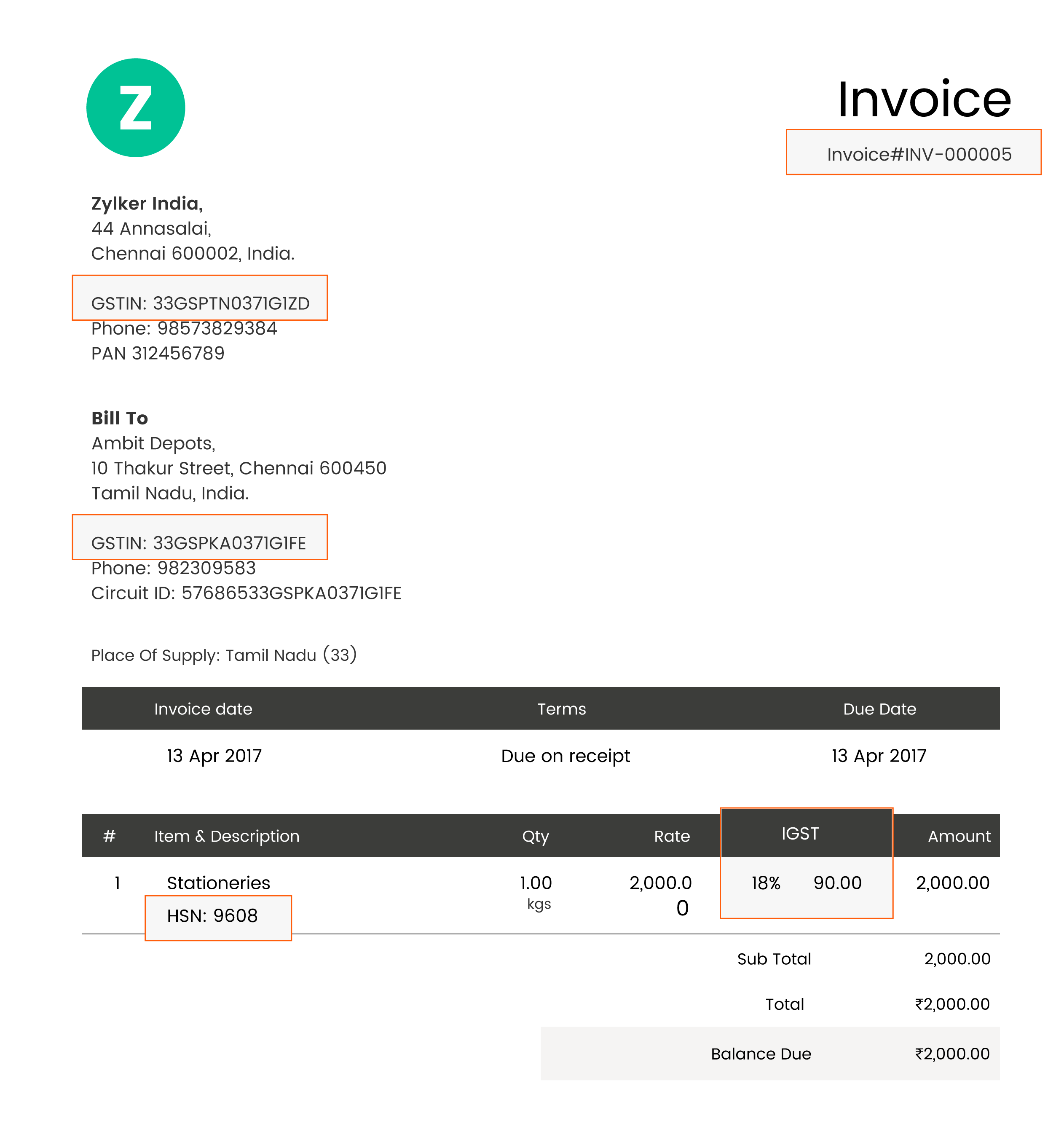 Tax Invoice