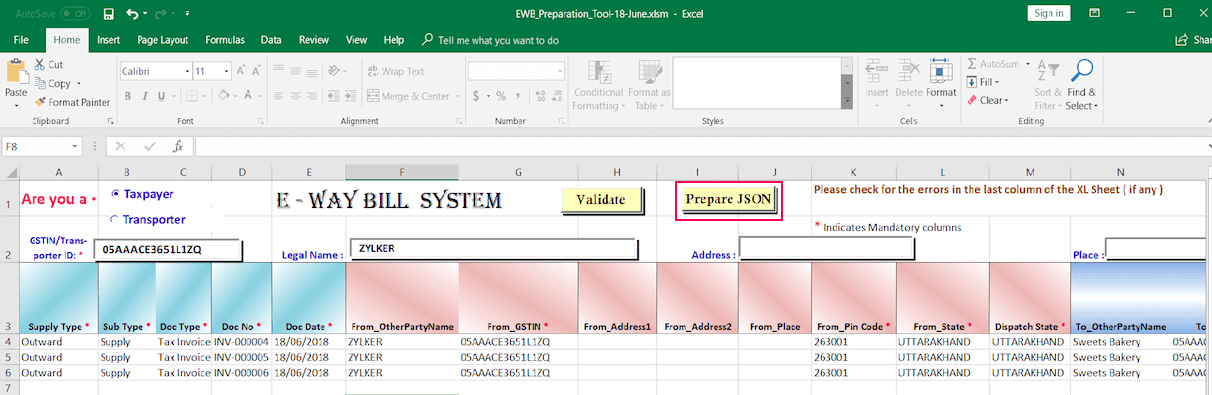 EWB Offline Tool